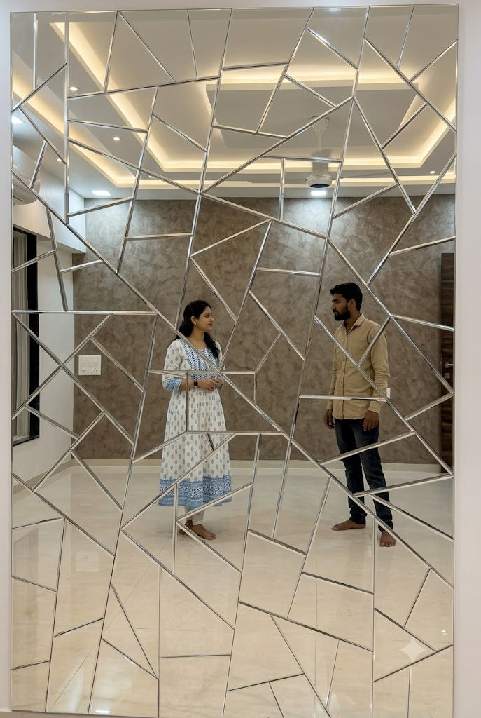 Customized V-Groove Glass – Premium Decorative Glass Panels