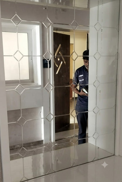 Customized V-Groove Glass – Premium Decorative Glass Panels