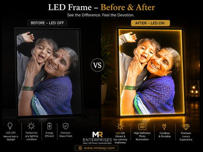 Premium Custom LED Photo Frame – Personalized Illuminated Photo Frame | love craft gift
