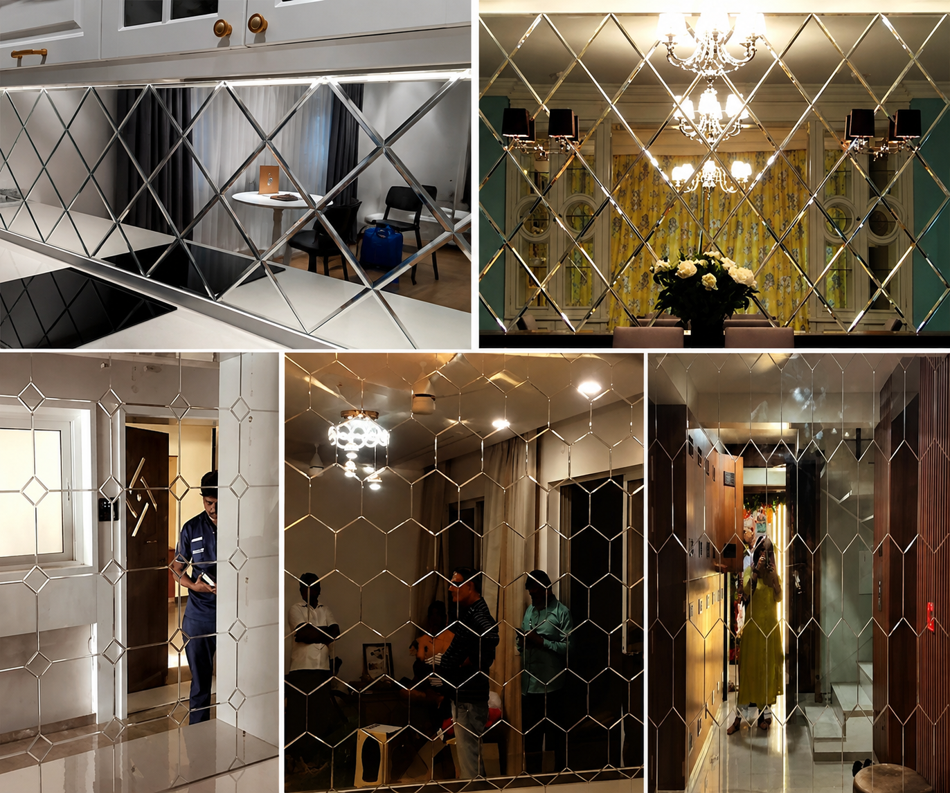 Customized V-Groove Glass – Premium Decorative Glass Panels